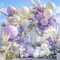 Pastel Purple White Balloon Garland - Double Stuffed Lavender Light Purple Cream Balloon Arch Kit Pearl Lilac White Ivory Color